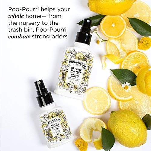Poo-Pourri Before-You-Go In a Pinch Toilet Spray, Travel Essentials, Original Citrus .34 Fl Oz, Up to 20 Uses, On-The-Go Bathroom Odor Deodorizer with Essential Oils, TSA Approved Size, Lemon Bergamot