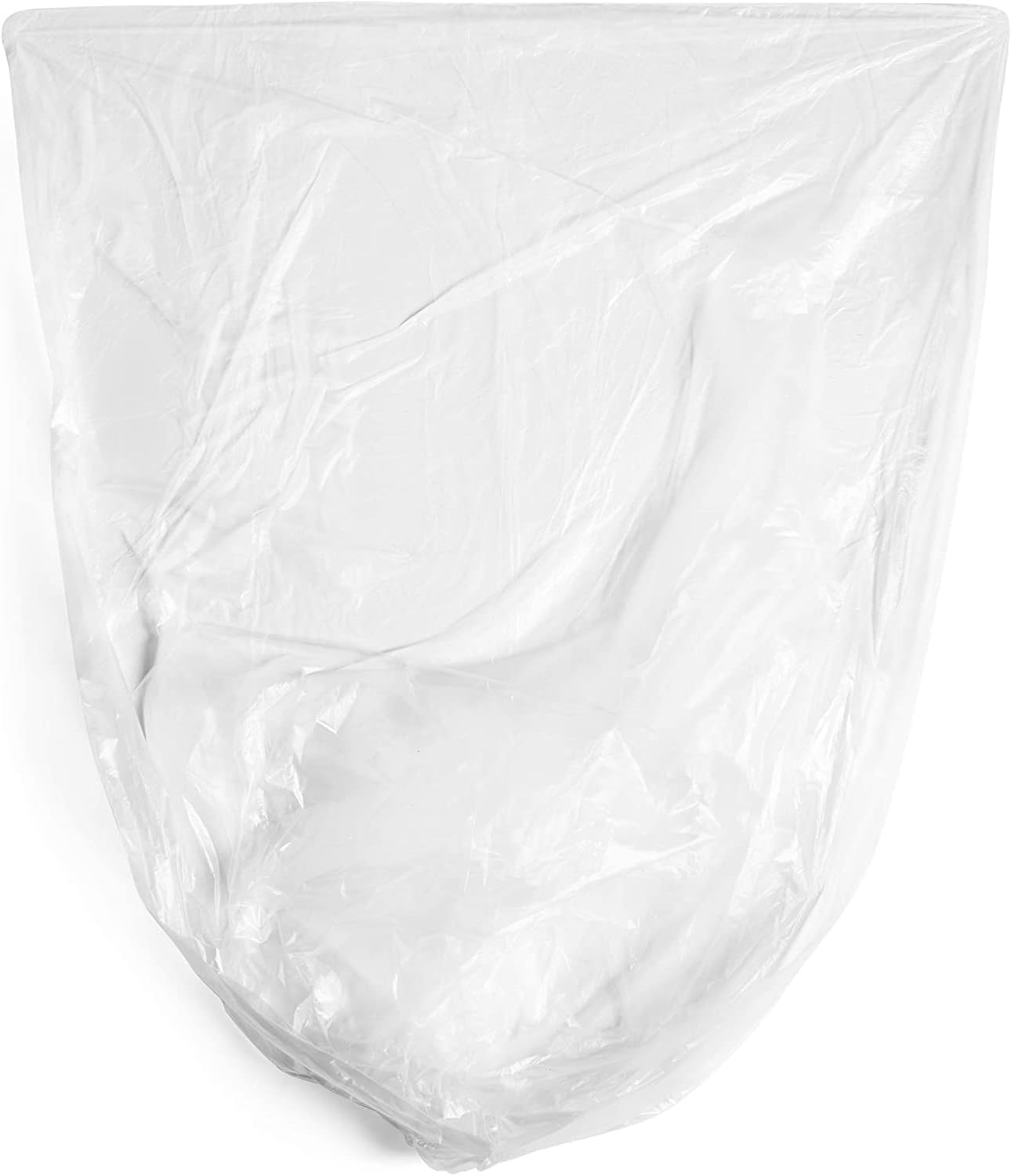 Aluf Plastics High Density Trash Bags, 16 Gallon, 4000 Count, 8 Micron (eq), 24" x 33", Clear, for Bathroom, Office, Industrial, Commercial, Janitorial, Municipal, Recycling