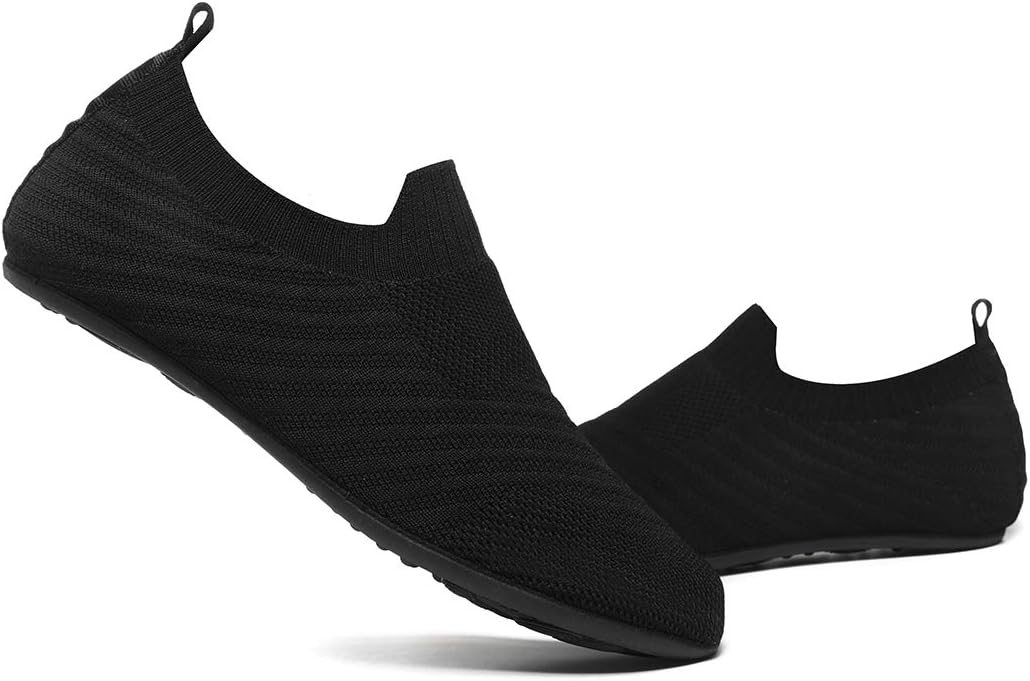 QZKDM Lightweight Slip on Grip Indoor House Slippers Barefoot Non Slip Home Exercise Yoga Shoes for Men Women