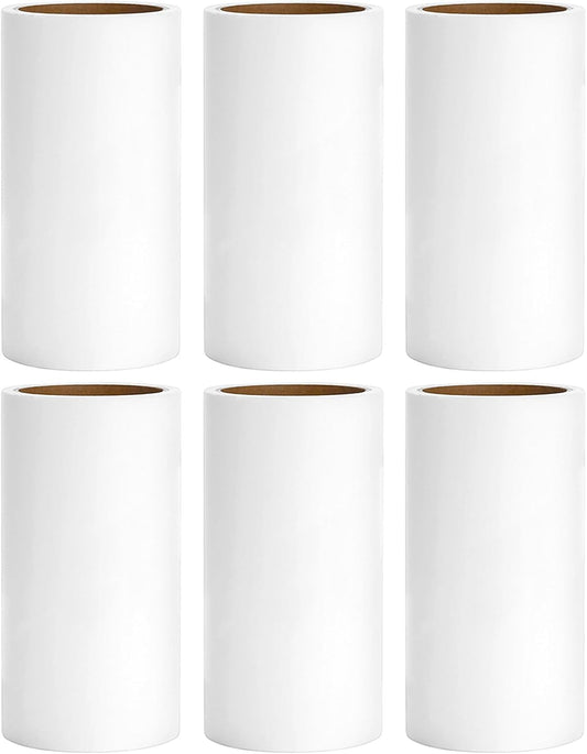 4 inch Lint Roller Refills Compatible with Evercare Extra Sticky Pet Lint Roller Replacement Refills 60 Sheets Each Roll 6-Pack 360 Sheets Total (1 1/2'' Inside Dia.)
