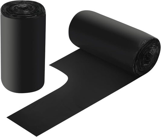 2-4 Gallon Portable Trash Bags,60 Counts Thicken portable Small Garbage Bags for Office, Kitchen,Bedroom Trash Can,Strong Trash Bags（Black）