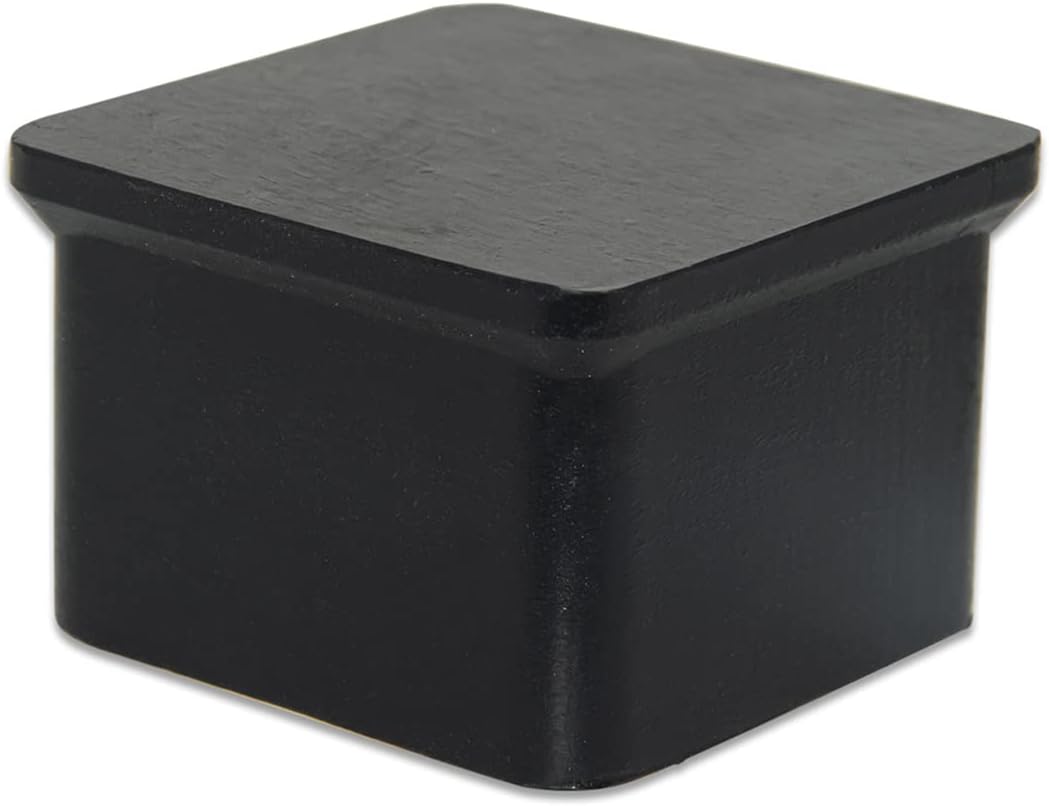 Flyshop Durable Non-Marking Silicone Chair Leg Caps Tips Floor Protectors Square Furniture Table Leg Covers, 20pcs, Black, 38 mm x 38 mm, 1-1/2" x 1-1/2"