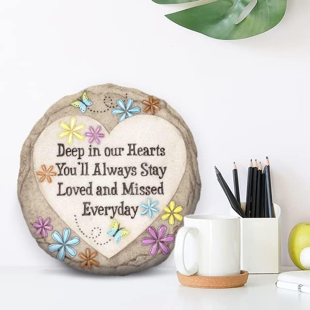 Spoontiques - Garden Décor - If Love Could Have Saved You Stepping Stone - Decorative Stone for Garden