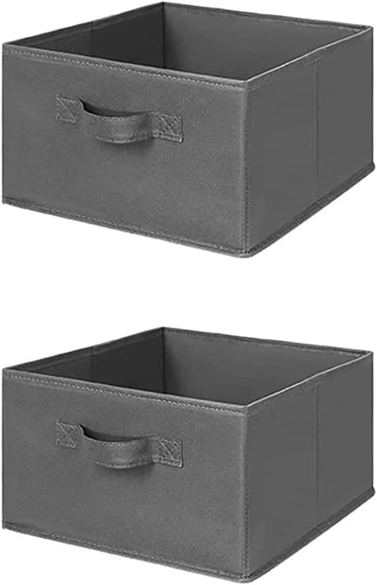 MAX Houser Hanging Shelf Closet Storage Organizer Removable Drawers ，Hanging Storage Organizer Hanging Sweater 2 Sock Underwear Drawers for Closet, Bedroom, Dark Grey