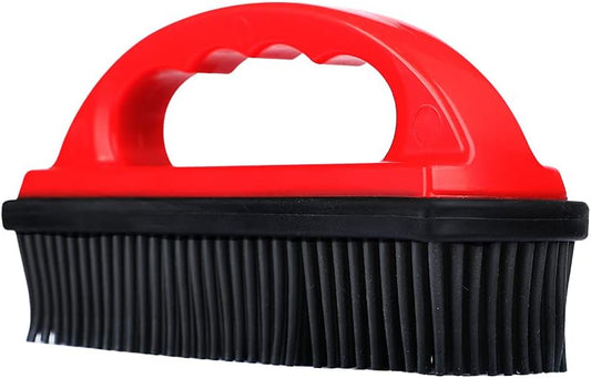 Rubber Pet Cat Dog Hair Removal Brush Lint & Hair Remover Brush,Silicone Lint and Debris Remover for Cleaning, Grooming and Fur Removal, Home,Red