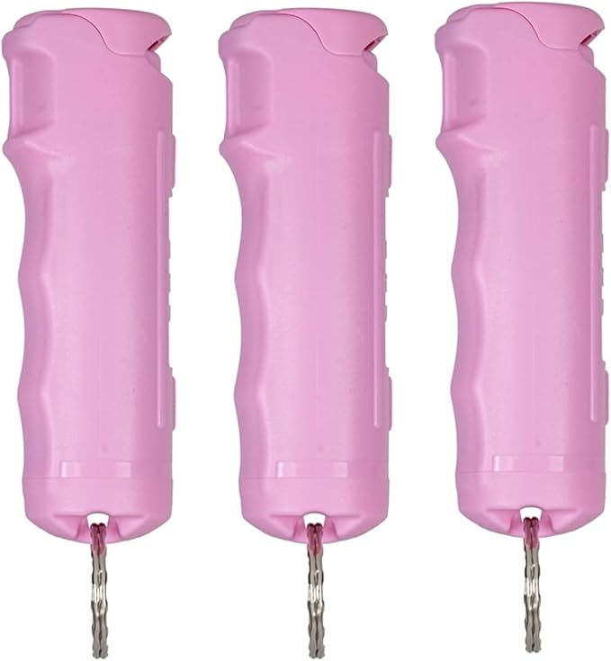 Police Magnum Keychain Pepper Spray Flip Top Safety 3 Pack 1/2oz- Maximum Heat Strength OC with Dye- Tactical Small Compact Case- for Women & Men's Self Defense- Made in The USA