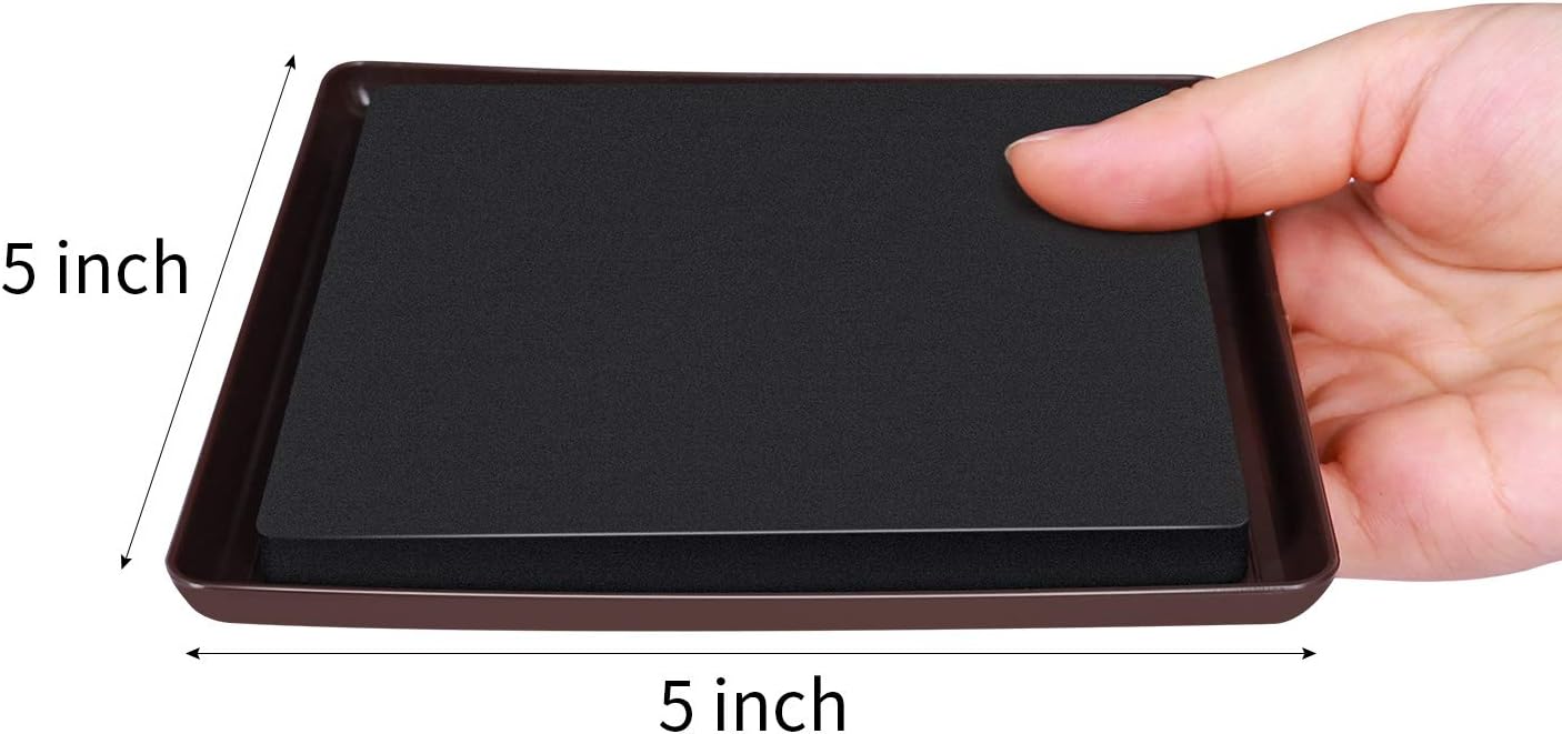 Ezprotekt 8 Pack Reusable Large Furniture Movers Sliders for Carpet, 5" Square Furniture Moving Pads, Carpet Sliders for Heavy Duty Sofa Bed Couch Fridge, Move Items Easily and Quickly (Brown)