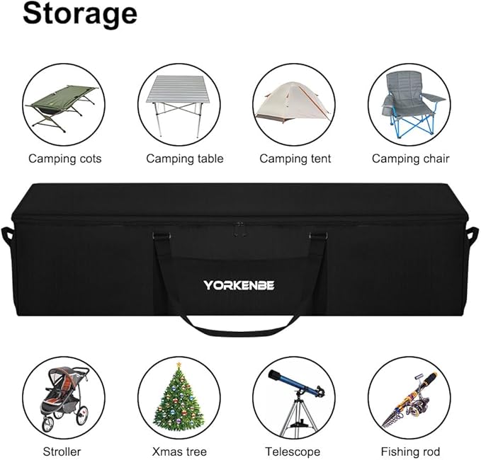 106L 45" Heavy Duty Extra Large Duffel Bag, Water Resistant Sports Equipment Bag with Upgrade Zipper, Tent Storage Replacement with Large Mouth and Padded Handles