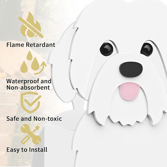 Shih Tzu Dog Planter, Pet Shape Garden Pots Plant Pots for Indoor/Outdoor Gardens Decoration, Cute, Surprise Gifts/Souvenirs for Pet Lovers