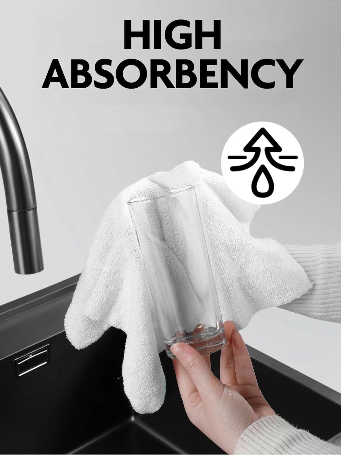 Fantasticlean Microfiber Cleaning Cloth Roll -90 Pack, Tear Away Microfiber Towels, 12" x 12", Reusable, Washable, Scratch Free, Ultra Absorbent Dishcloth for Car, Home Supplies, Pet, Kitchen (White)