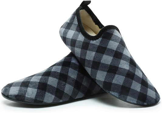 Adult Indoor House Slippers Socks Lightweight Non Slip Grip House Home Shoes for Women Men