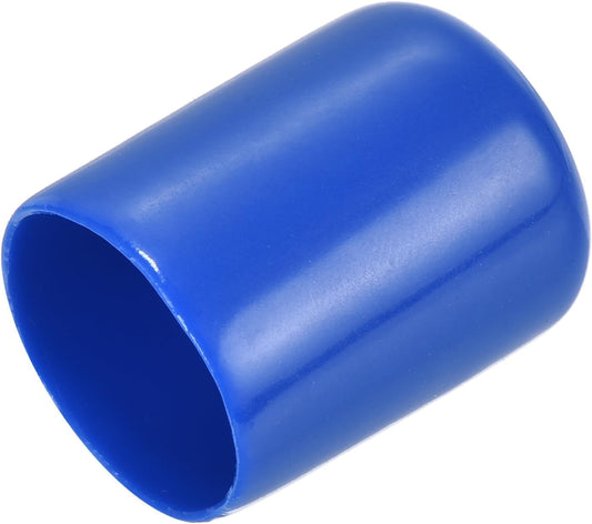 uxcell 20pcs Rubber End Caps 19mm ID Vinyl Round Tube Bolt Cap Cover Screw Thread Protectors Blue