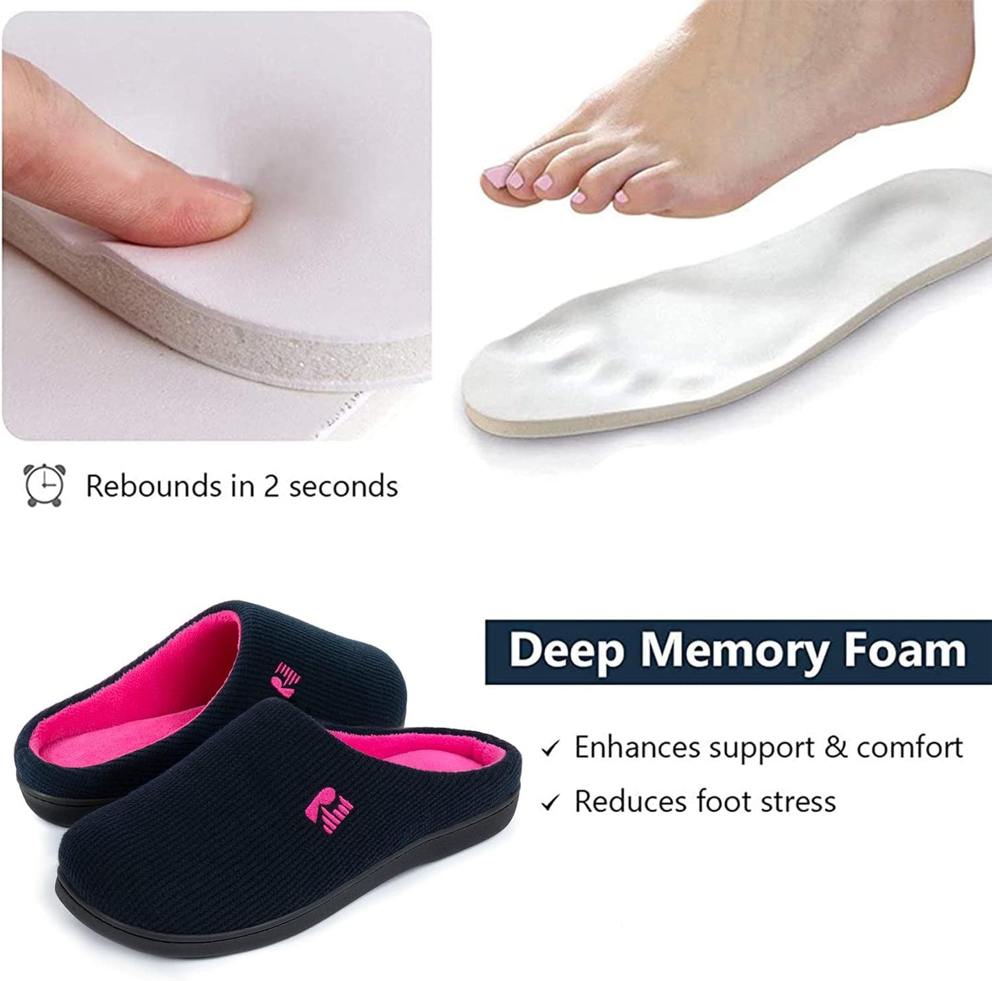 RockDove Women's Original Two-Tone Memory Foam Slipper