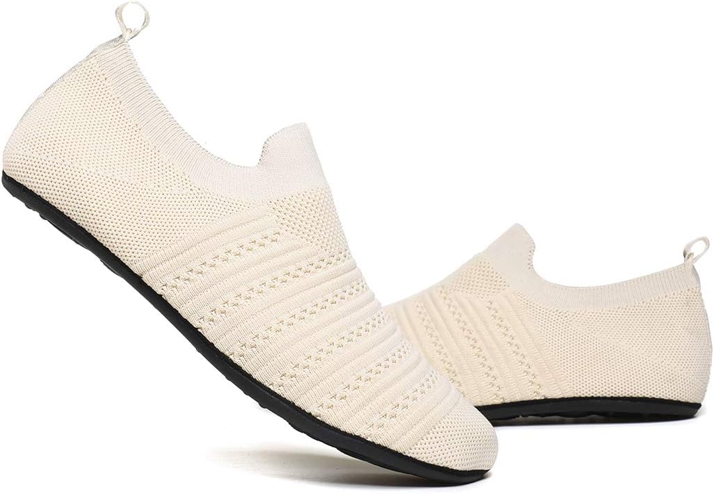 QZKDM Lightweight Slip on Grip Indoor House Slippers Barefoot Non Slip Home Exercise Yoga Shoes for Men Women