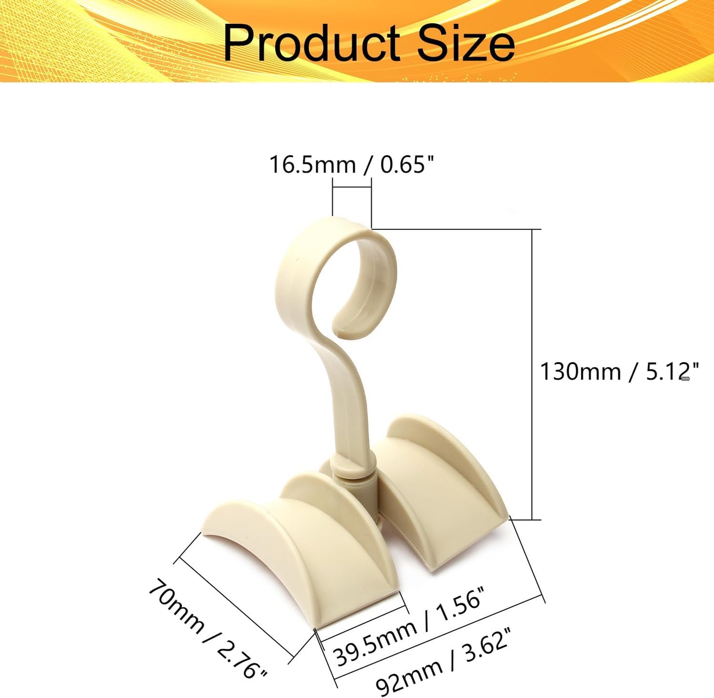 Rotating Belt Hanger 360°Rotatable Organizer 4 Hangers for Drying Towels Bras Clothes Gloves Plastic Laundry Sock Drying Hanger Beige 5Pcs