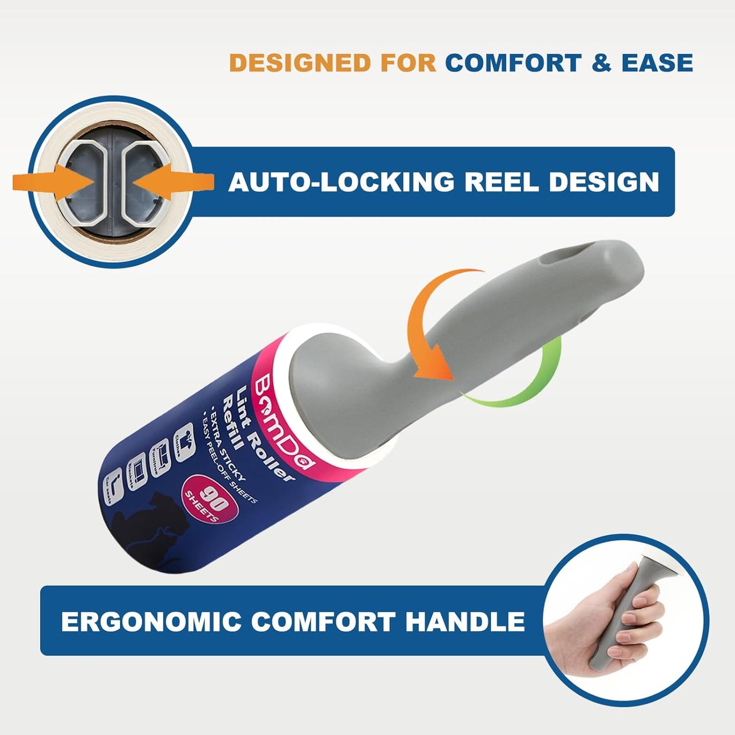 Extra Sticky Lint Roller for Pet Hair, Lint Rollers 1000 Sheets, Pet Hair Lint Remover, Portable Lint Roller for Clothes, Furniture, Dog & Cat Hair (1000 Sheets)