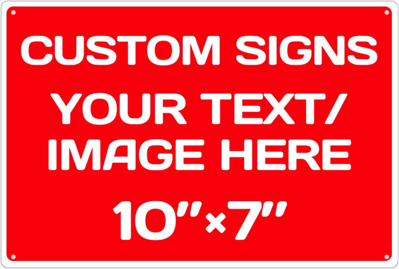 Personalized Aluminum Metal Signs - Weatherproof, Custom Text & Picture, Multiple Sizes, Hazard, Garden, Custom Door, Business Signs