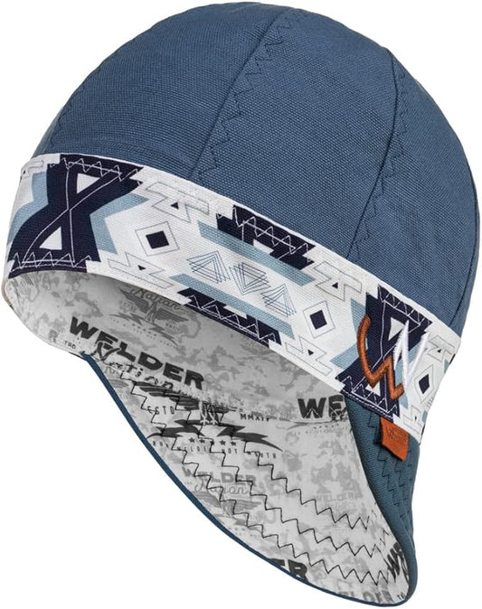 Welder Nation 8 Panel 10 oz Welding Premium Cap 100% Cotton Interior & Duck Canvas Exterior - Protective Durable Heavy-Duty
