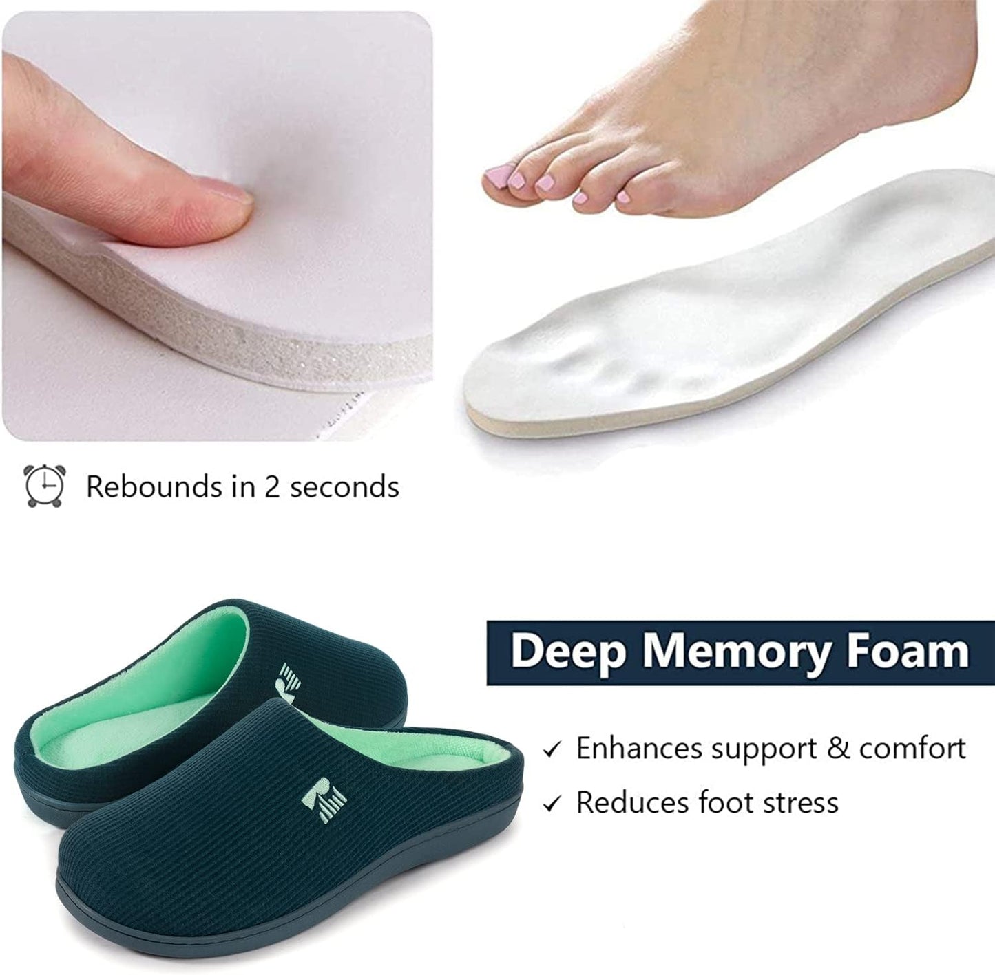 RockDove Women's Original Two-Tone Memory Foam Slipper