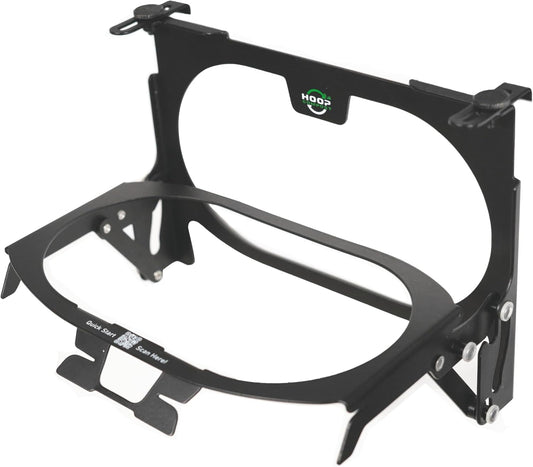 Hoop Metal Compost Bag Holder + 25 Compost Bags 3 Gallon, Clips to Kitchen Trash Can, Kitchen Cabinet Door, Replaces Countertop Compost Bin, Hanging Trash Can.