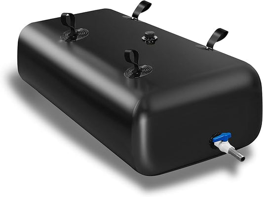 1000 L/264 Gal Water Bladder Tank, Foldable Portable Water Storage Container, Emergency Water Bag for RV, Truck Bed, Fire Prevention, Drought Resistance, Black