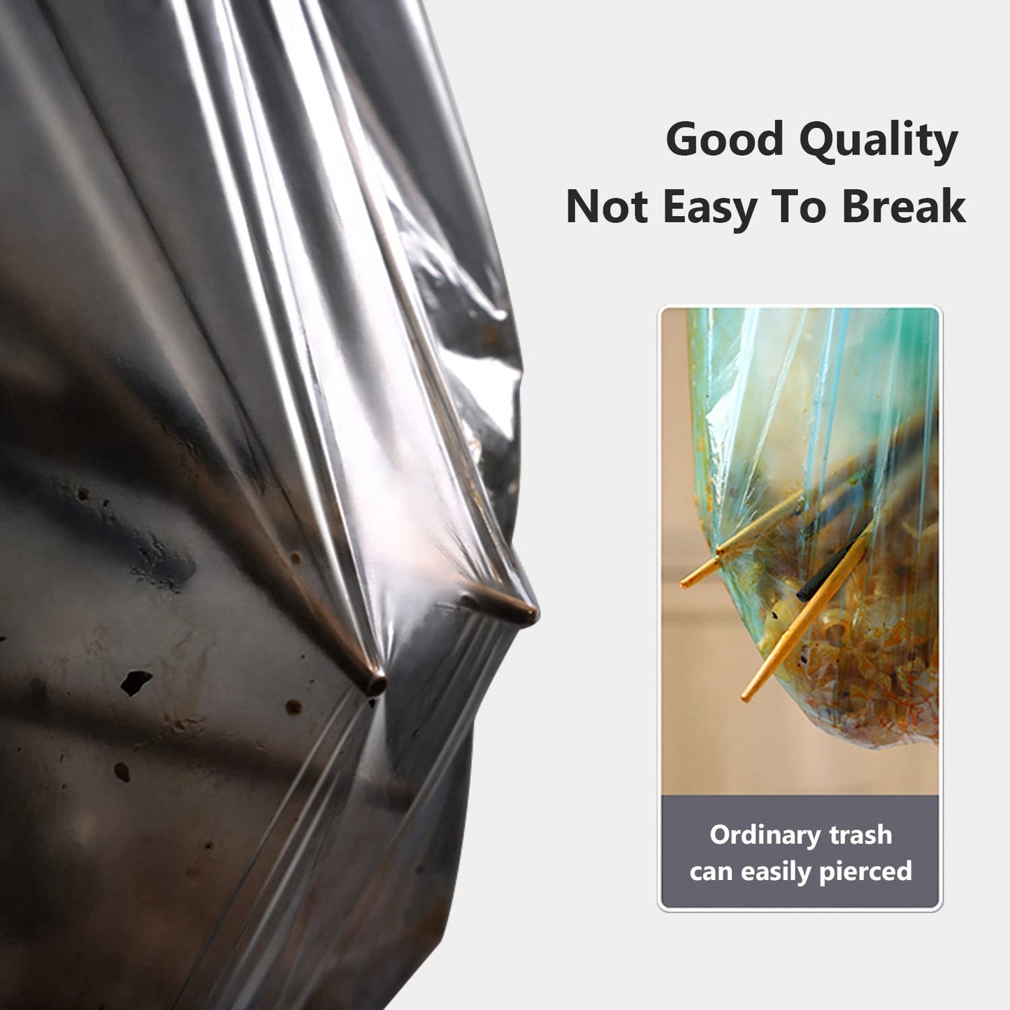 JOYBOS 4 Gallon Drawstring Garbage Bags Wastebasket Bin Liners - kitchen Compostable Bags 75 Count Plastic Trash Bags Unscented Small Bag for Bathroom, Living, Bedroom