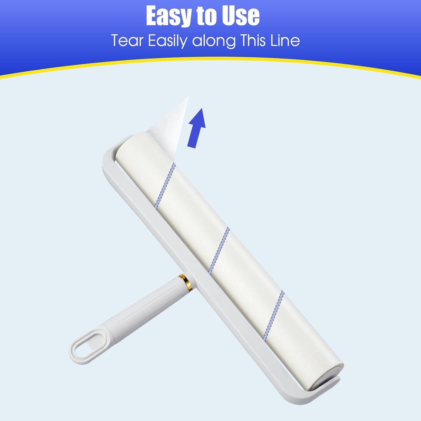 COBETE 14.17in Large Floor Lint Rollers for Pet Hair Extra Sticky, 45in Long Handle Giant Hair Picker Upper from Sticky Mop, for Cleaning Dog Cat Hair Animal Fur Removal Roller Couch Bed Sheet Carpet