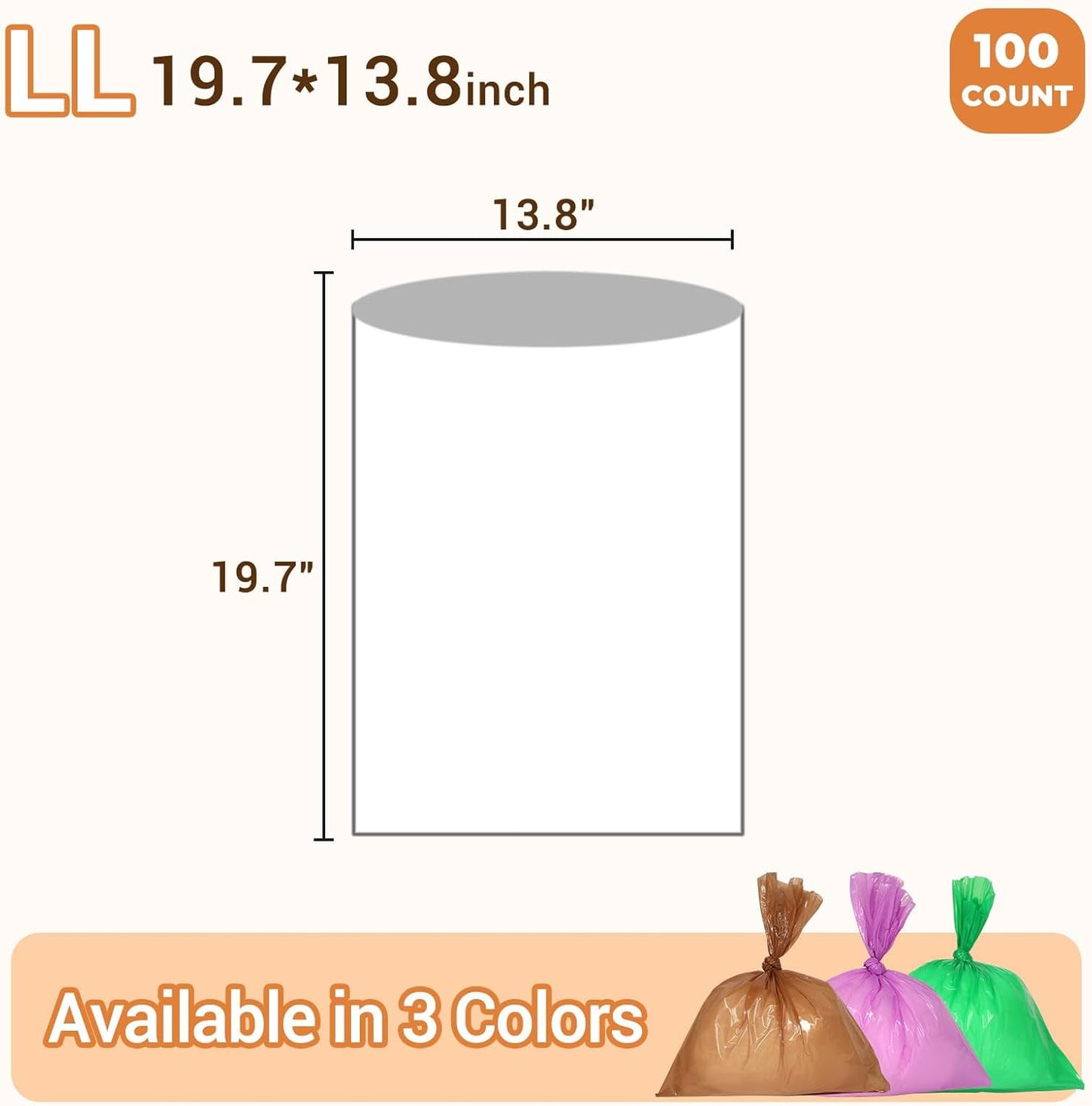 Odor Sealing Small Trash Bags Home & Food Use XL-100 Count Disposable Bags, Durable and Unscented (Color:Blue)