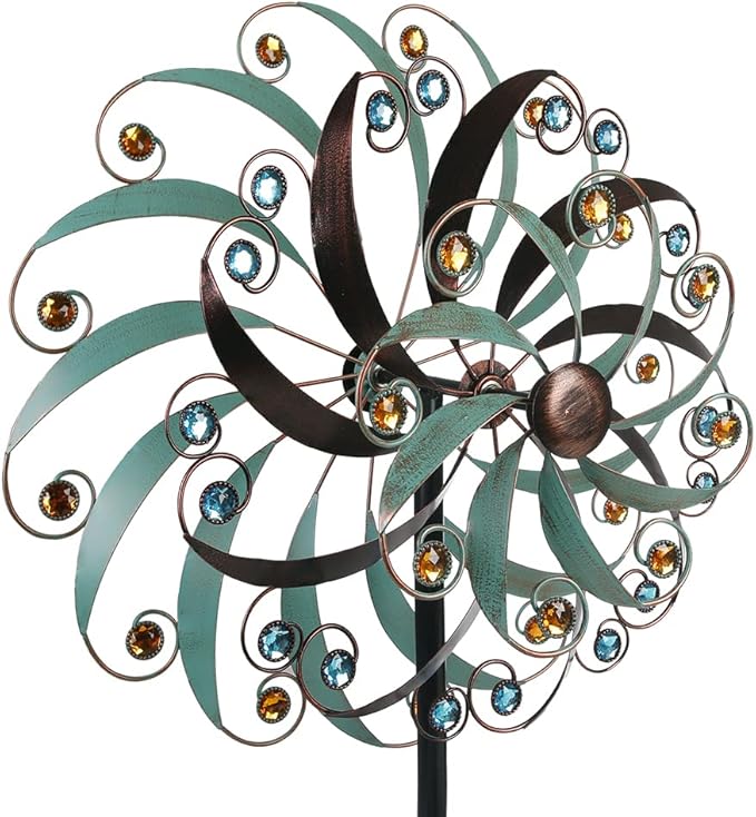 Stargarden Large Metal Wind Spinners for Outdoor, Metal Yard Art Wind Sculptures & Spinners for Yard and Garden Decorations (20x80 Inches)