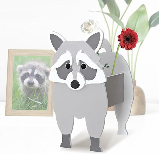 Raccoon Planter, Pet Shape Garden Pots Plant Pots for Indoor/Outdoor Gardens Decoration, Cute, Surprise Gifts/Souvenirs for Pet Lovers