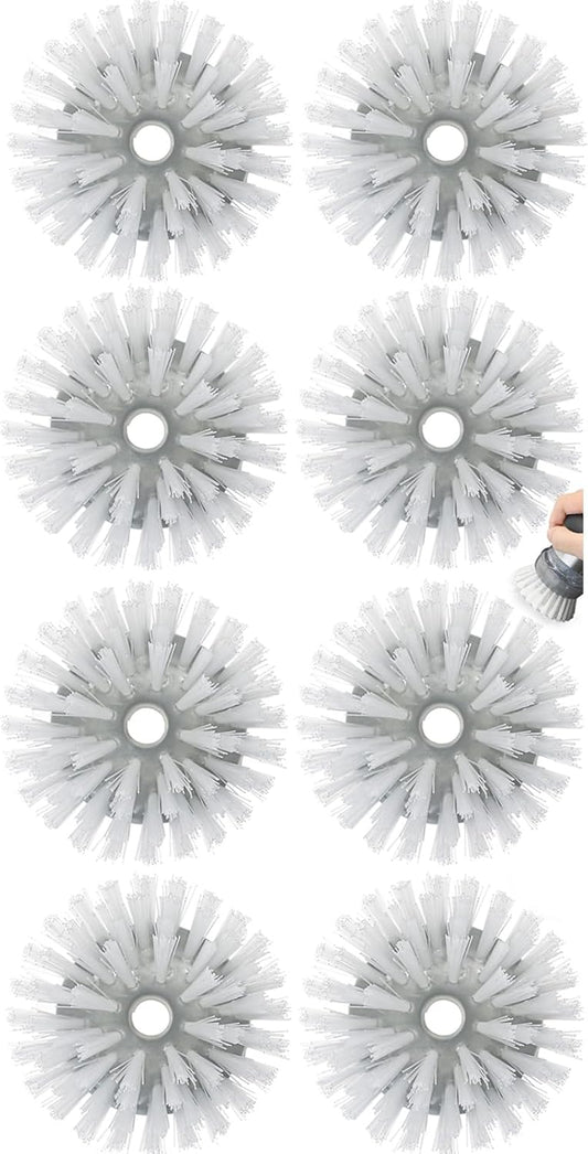 Palm Brush Refills for OXO Steel Soap Dispensing Dish Brush - 8 Pack Cleaning Replacement Brush Head for OXO Palm Brush(Grey)