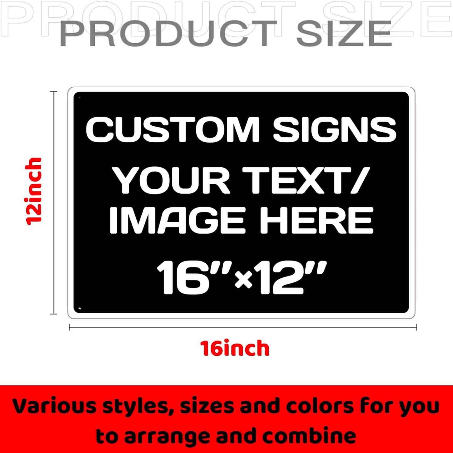 custom signs personalized,Aluminum Weatherproof Metal Sign,Multiple Sizes Custom Personalized Text And picture Here, Black White Traffic Regulation Horizontal Street Signs ,hazard sign,garden