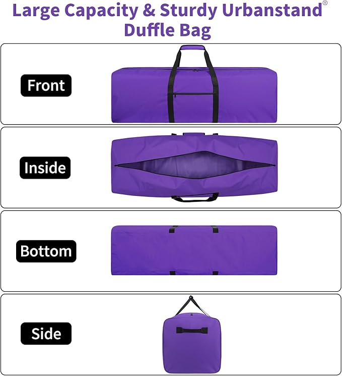 48 Inch Travel Duffle Bag Extra Large Sport Equipment Duffel Bags with 2-way Lockable Zippers Purple