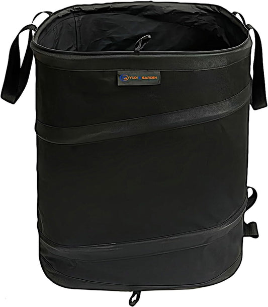 YUDI & GARDEN 19 Gallon Square Collapsible Yard Waste Bin｜Collapsible Trash Can｜Camping Trash Can, for Collecting Weeds or Yard and Party Waste