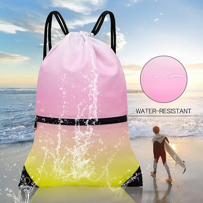 HOLYLUCK Drawstring Backpack Bag Sport Gym Sackpack