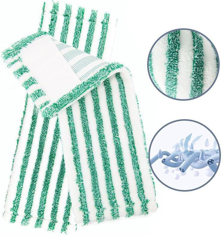 2 Pack Replacent Mop Refills Compatible with Libman Wet & Dry Microfiber Mop,Reusable Washable Microfiber Cloth Mop Head Pads for Wet and Dry Use (Set of 2)