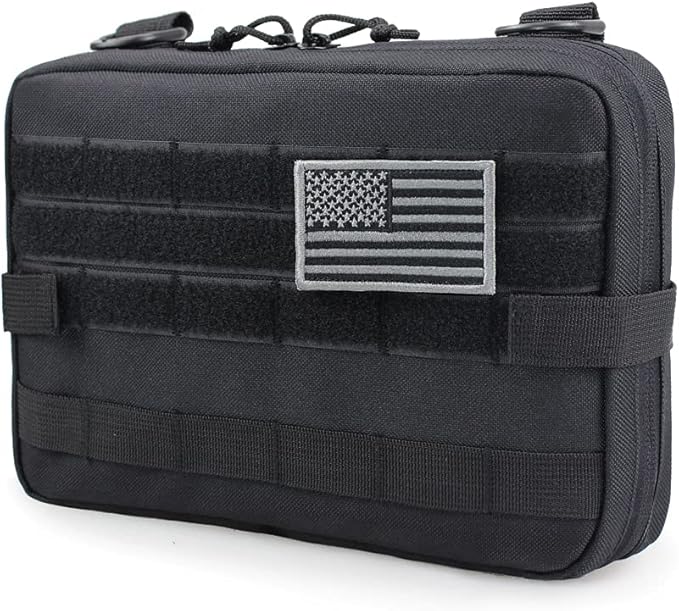 WYNEX Tactical Admin Molle Pouch, Medical EDC EMT Utility Bag Shell Design Attachment Pouches 1000D Nylon Hiking Belt Bags