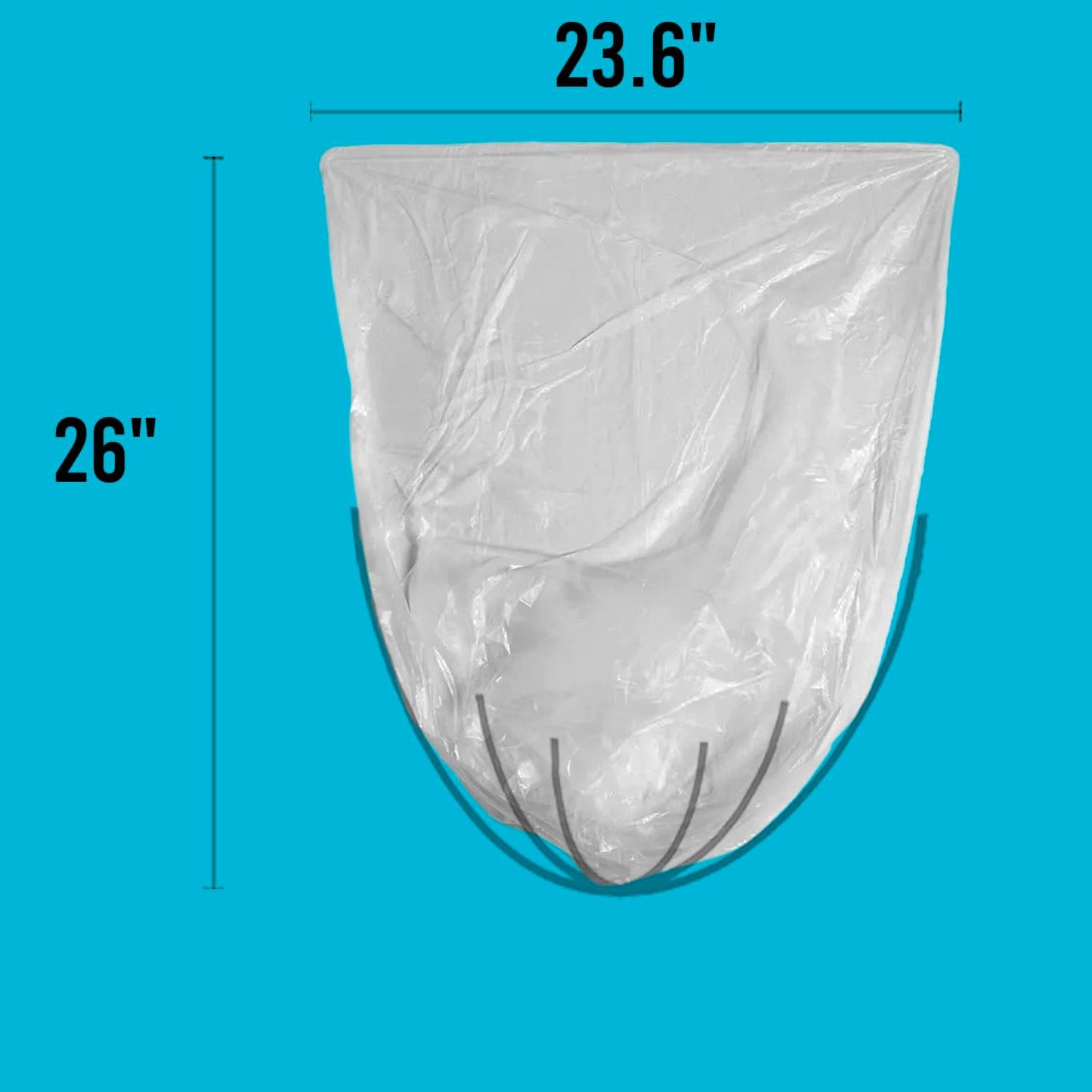 Trash Bags 8-10 Gallon, 1000 Count Bulk Value Pack, Clear Plastic Recycling Bags, Multi-purpose Garbage Bags Can Liners for Business Home Kitchen Commercial and Industrial