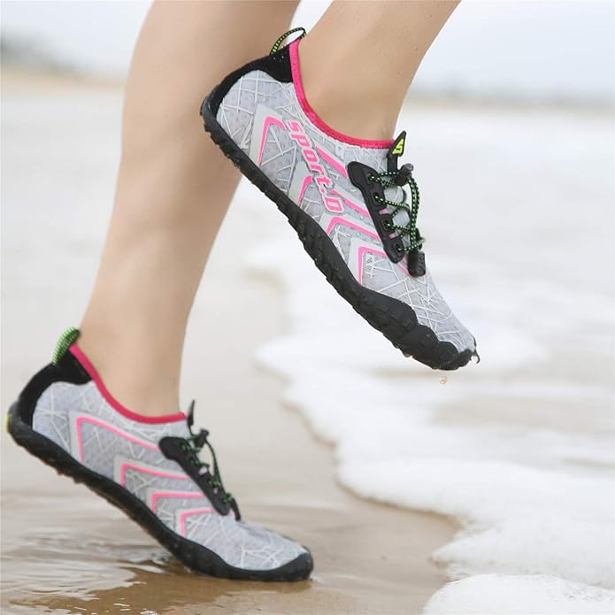 UBFEN Water Shoes Aqua Swim Shoes Mens Womens Beach Sports Quick Dry Barefoot for Boating Fishing Diving Surfing