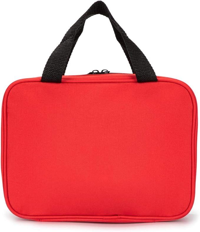 Red First Aid Bag Empty Travel Rescue Pouch First Responder Storage Compact Survival Medicine Bag for Car Home Office Kitchen Sport Outdoors