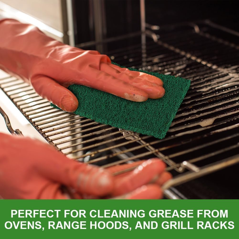 AIDEA Heavy Duty Scouring Pads, Dish Scrubber Pads for Household and Kitchen, Multipurpose Scour Pads for Cleaning, 96 Pack, 5.5in*3.5in