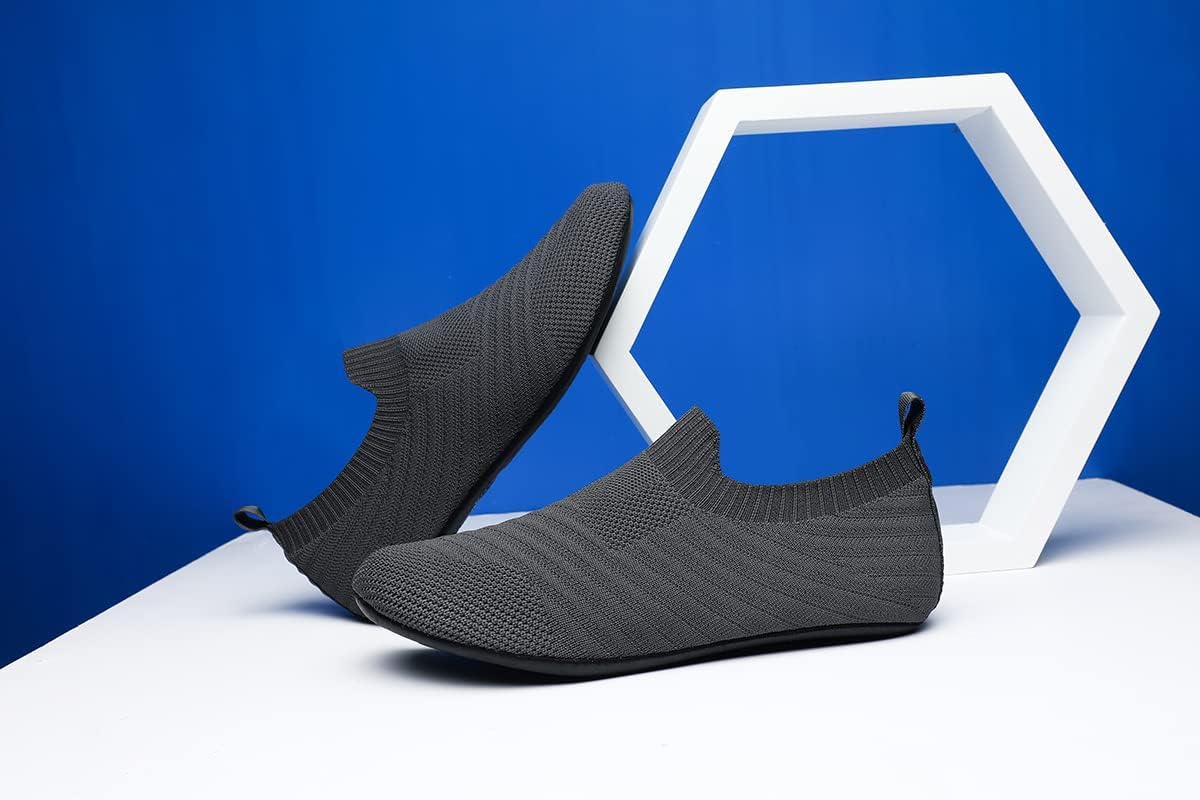 QZKDM Lightweight Slip on Grip Indoor House Slippers Barefoot Non Slip Home Exercise Yoga Shoes for Men Women