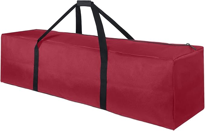 TOPDesign 46 Inch Extra Large Zippered Duffel Bag for Travel Camping Sports Equipment Storage, Waterproof Foldable Luggage Bag with Padded Handles