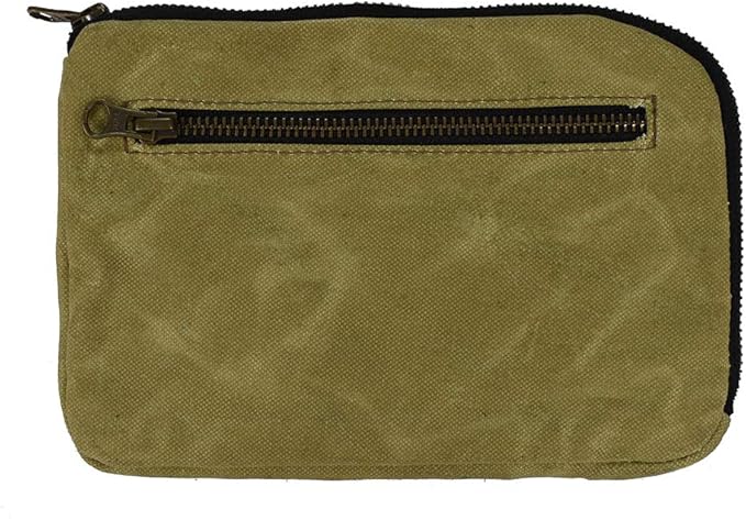 Hide & Drink, Zipper Gear Pouch, Camping Bag, Travel Accessory, Multi-Purpose Bag, Waxed Canvas and Full Grain Leather