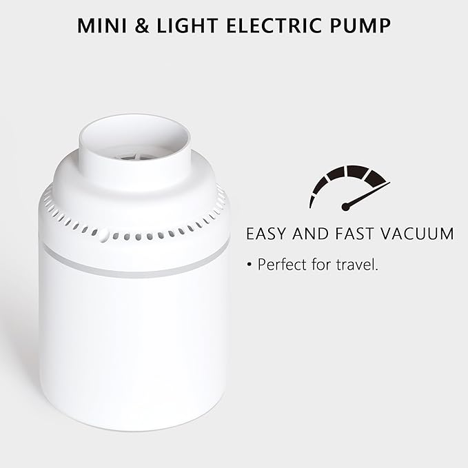 SUOCO 10 Jumbo Vacuum Storage Bags with Electric Pump, Travel Clothes Space Saver Bags, Compression Airtight Seal Bags for Clothing, Pillows, Comforters, Blankets