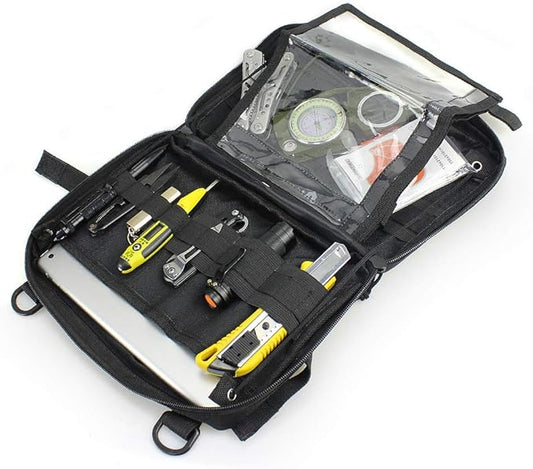 WYNEX Tactical Admin Molle Pouch, Medical EDC EMT Utility Bag Shell Design Attachment Pouches 1000D Nylon Hiking Belt Bags