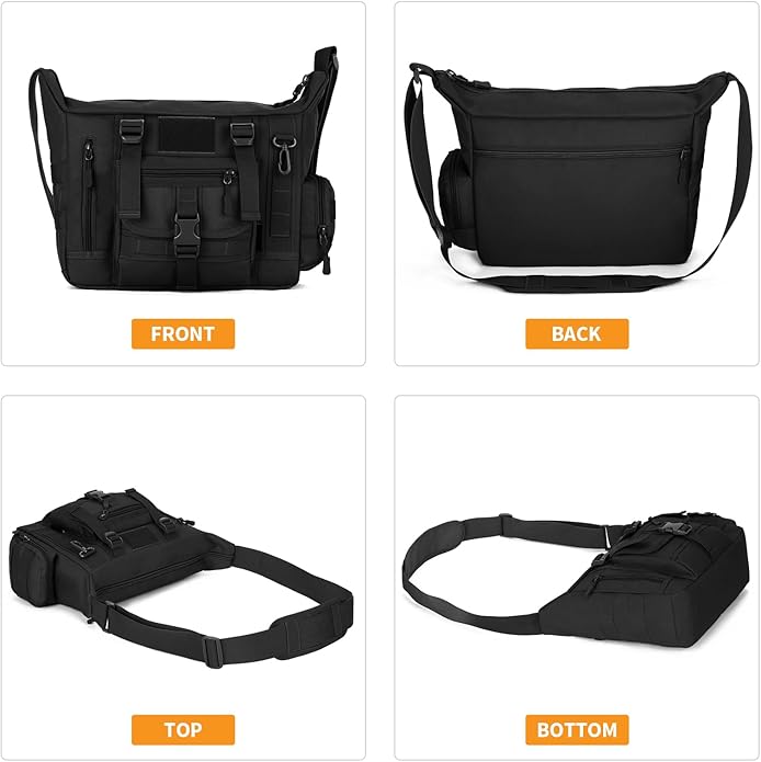 HUNTVP Tactical Messenger Bag Shoulder Bag Cross Body Bag Belt Sling Bags Laptop For Working Cycling Hunting Camping