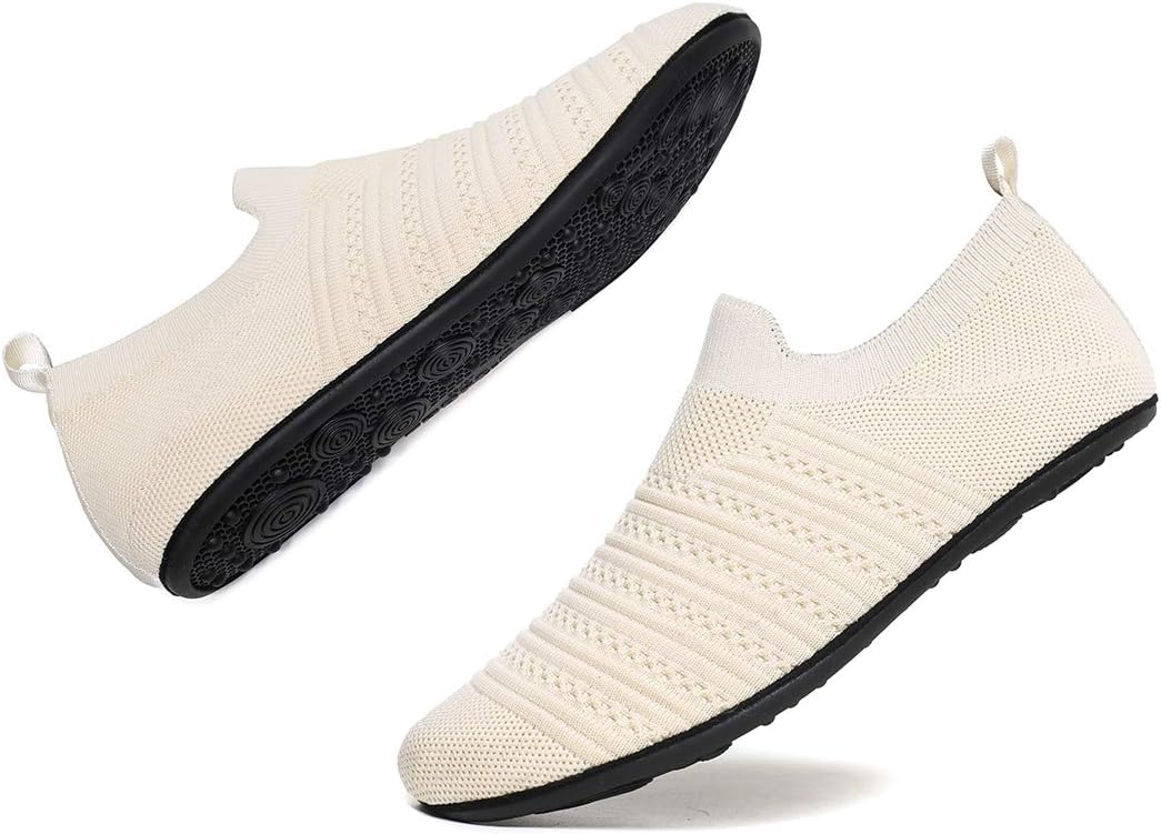 QZKDM Lightweight Slip on Grip Indoor House Slippers Barefoot Non Slip Home Exercise Yoga Shoes for Men Women