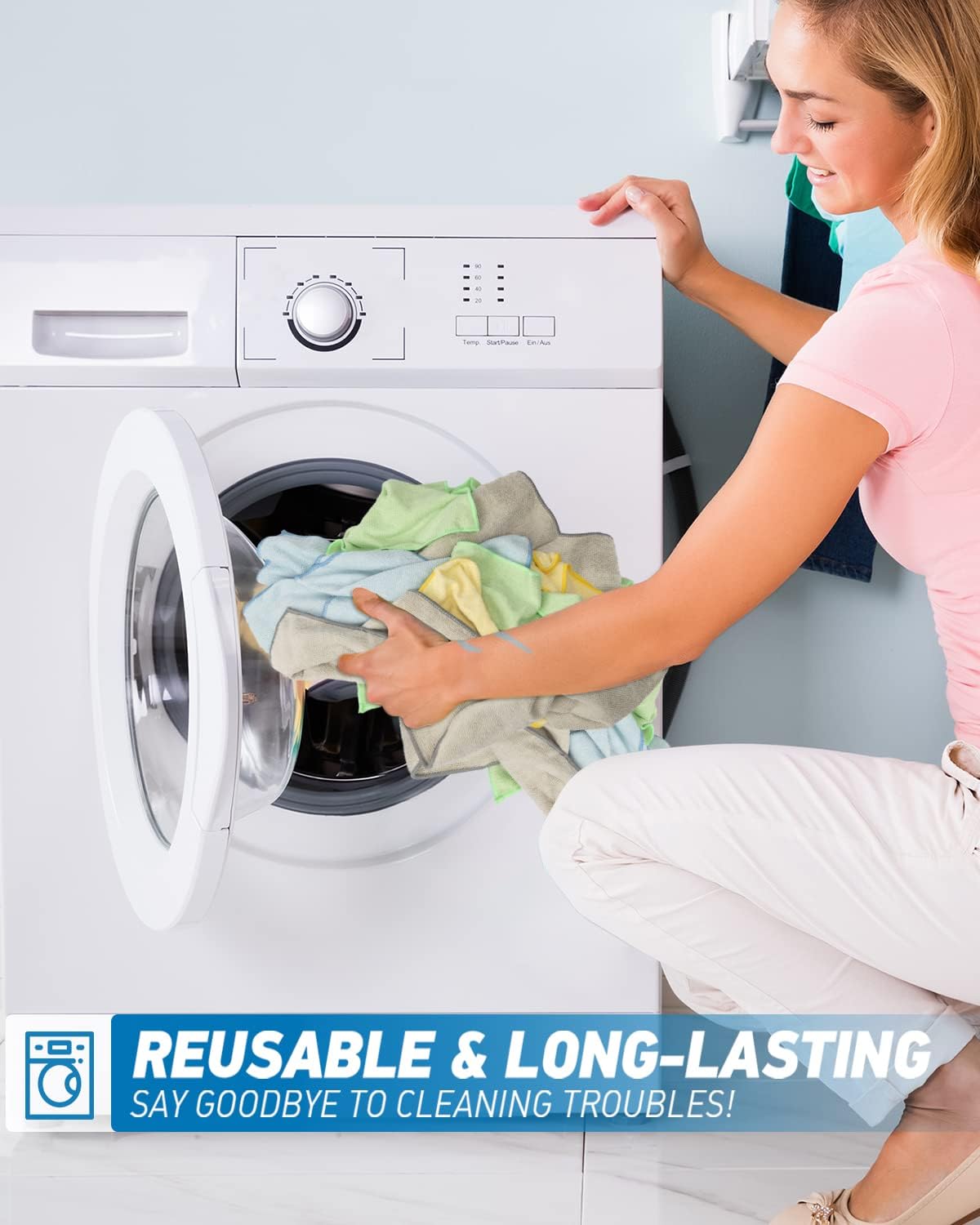 Microfiber Cleaning Cloth-24Pcs (13x13 inch) Ultra Soft Highly Absorbent Rags for Housekeeping-Machine Wash (Black)