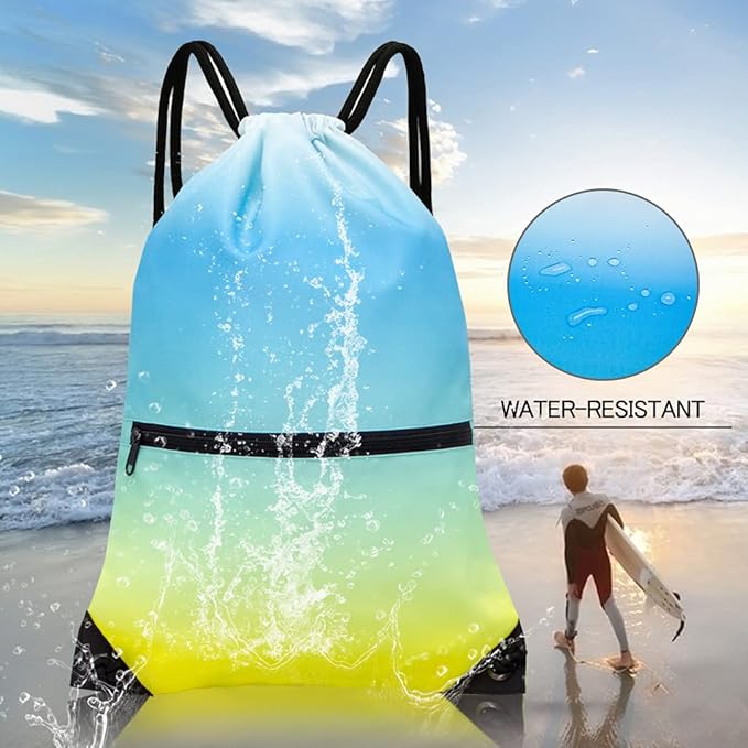 HOLYLUCK Drawstring Backpack Bag Sport Gym Sackpack